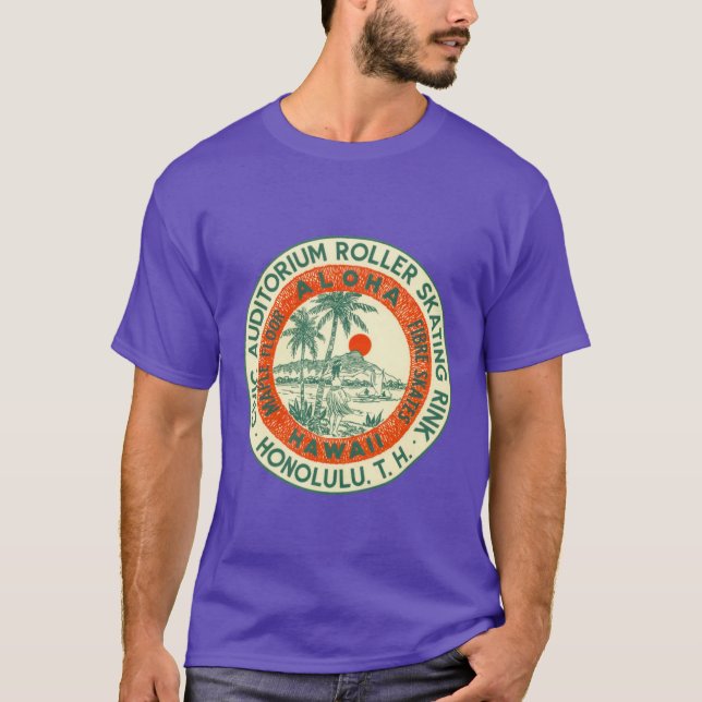 Camiseta Civic Auditorium Roller Skating Rink Hawaii Roller (Anverso)