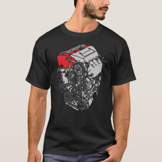 Camiseta Civic Tipo R EP3 K20A Motor de Honda T-Shirt clási