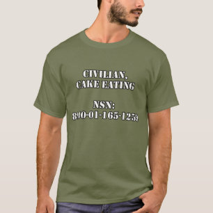 Camiseta Civil, Cake Eating NSN: 8940-01-165-1259