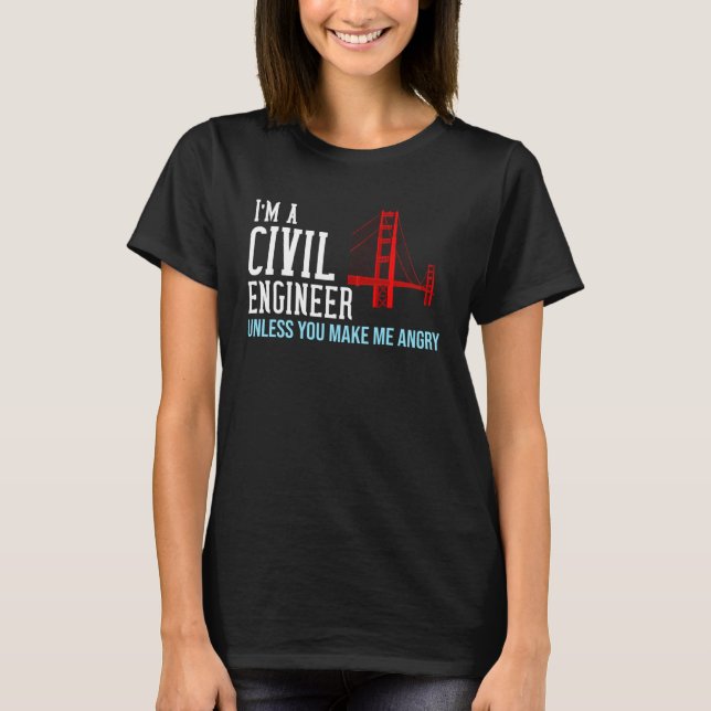 Camiseta Civil Engineer  Bridge Engineering (Anverso)