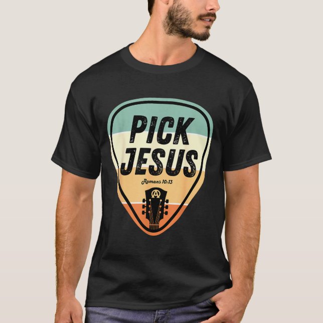 Camiseta Ck Jesus Shirt Funny Christian Music Guitar Ck Men (Anverso)