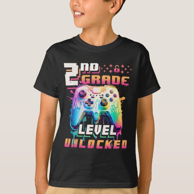 Camiseta Ck To School 2nd Grade Boys Gamer First Day School (Anverso)
