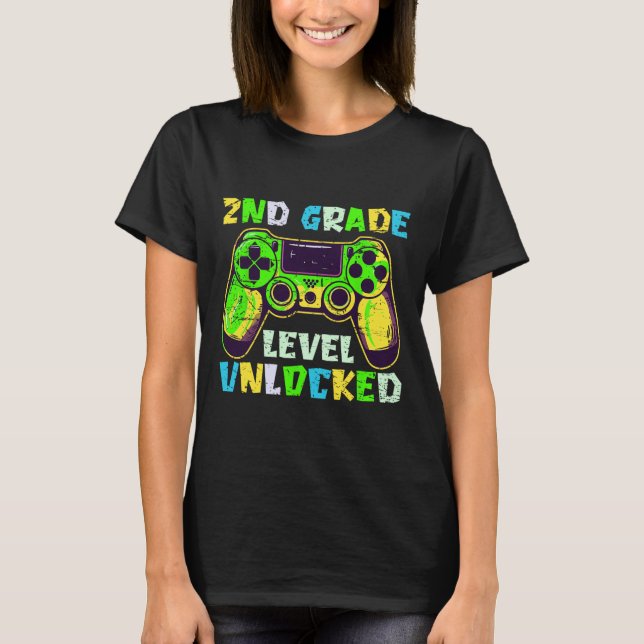 Camiseta Ck To School 2nd Grade Boys Gamer First Day Second (Anverso)