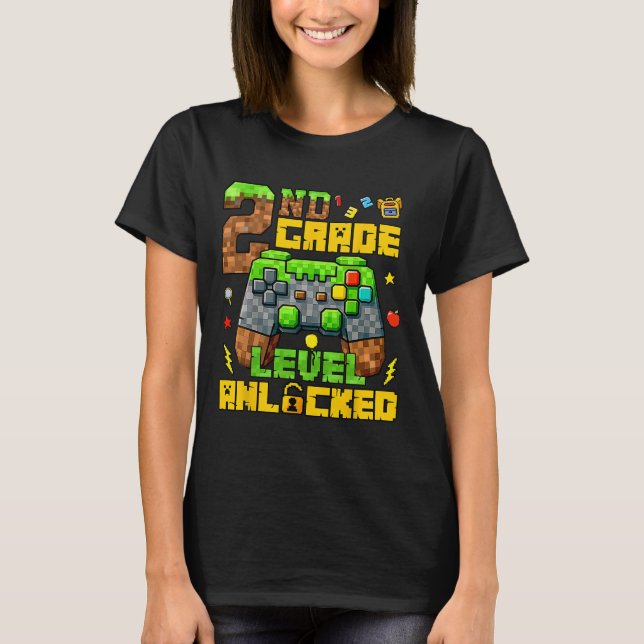 Camiseta Ck To School 2nd Grade Gamer First Day Second Grad (Anverso)