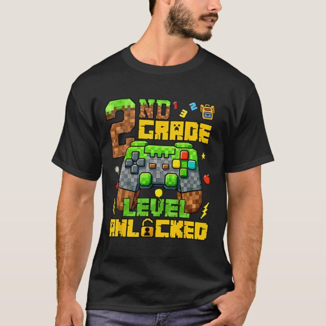 Camiseta Ck To School 2nd Grade Gamer First Day Second Grad (Anverso)