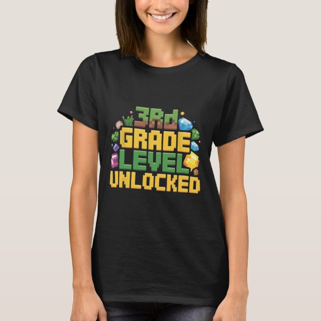 Camiseta Ck To School 3rd Grade Boys Gamer First Day Of Thi (Anverso)