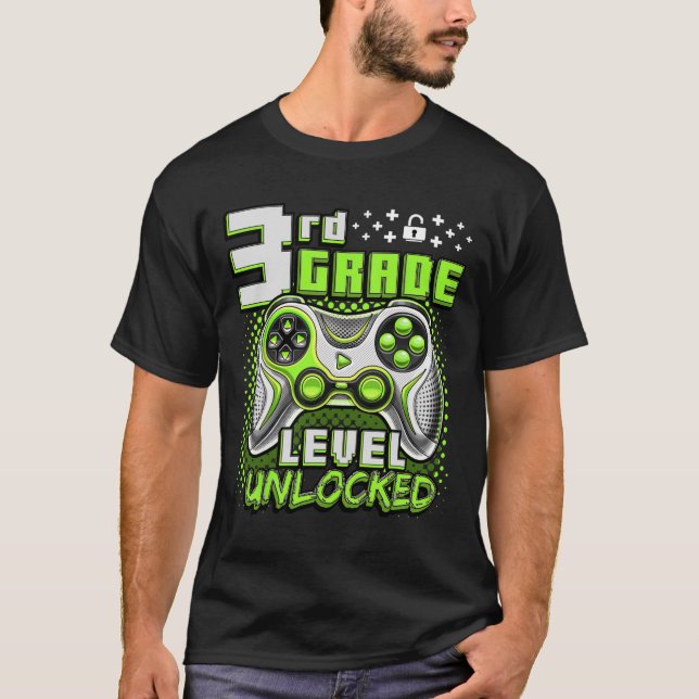 Camiseta Ck To School 3rd Grade Boys Gamer First Day School (Anverso)