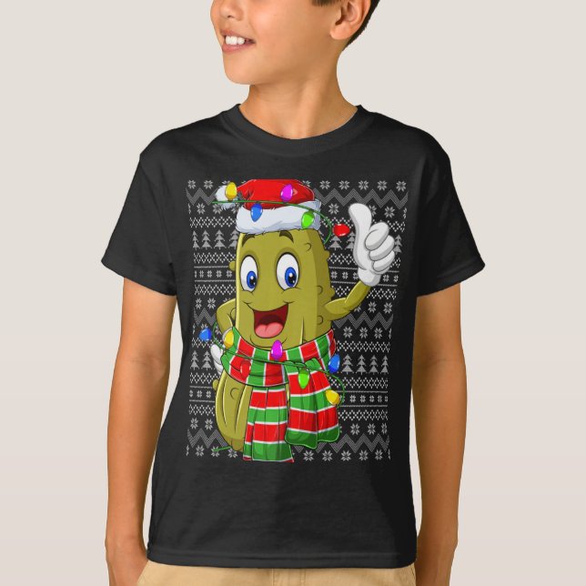 Camiseta Ckle Ugly Xmas Lighting Santa Ckle Christmas T Shi (Anverso)