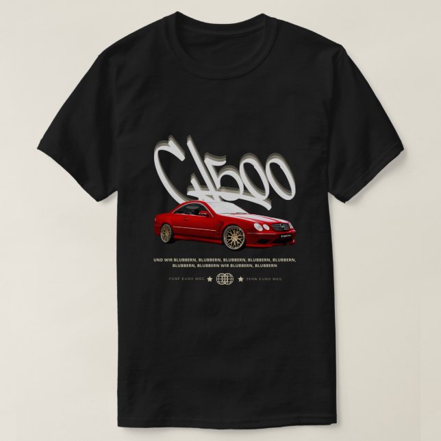 CAMISETA  CL500 | T-SHIRT BLACK (Diseño del anverso)