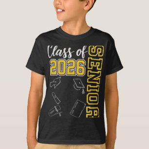 Camiseta Cl de 2026 Senior 26 Graduación de Escuela Secunda