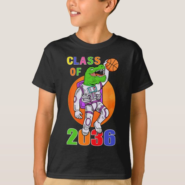 Camiseta Cl De 2036 Crecer Conmigo Astronauta Dinosaurio T- (Anverso)