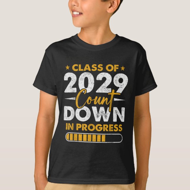 Camiseta Cl Of 2029 Count Down In Progress Graduation 8th G (Anverso)