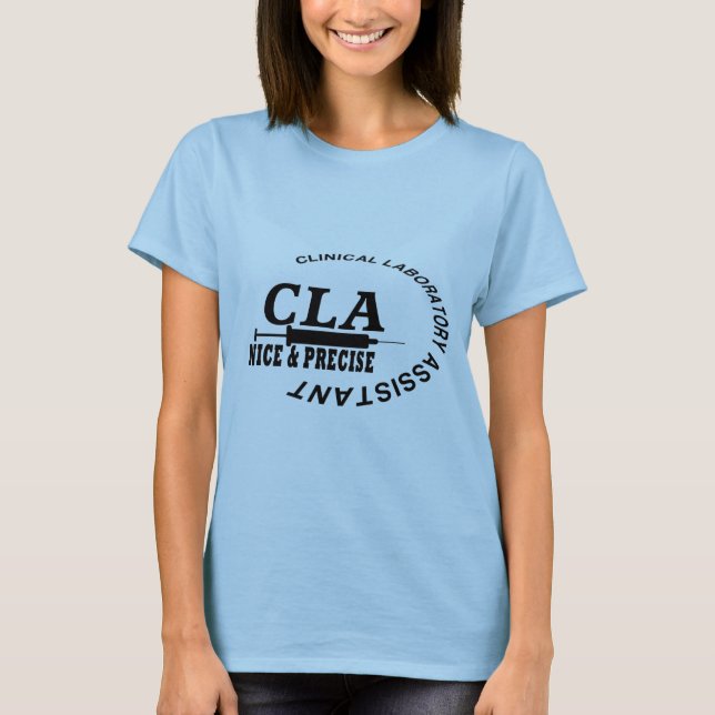 CAMISETA CLA SLOGAN - ¡AGRADABLE Y PRECISO! LABORATORIO (Anverso)