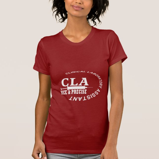 CAMISETA CLA SLOGAN - ¡AGRADABLE Y PRECISO! LABORATORIO (Anverso)