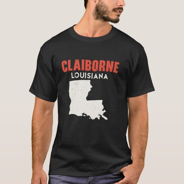 Camiseta Claiborne Louisiana Estados Unidos América Viajes  (Anverso)