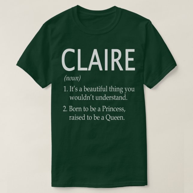 Camiseta Claire Name Gift 125 (Diseño del anverso)