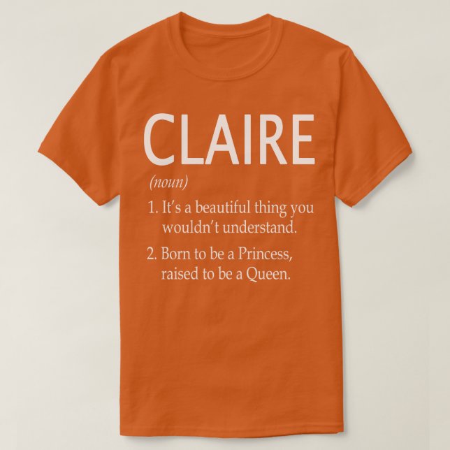 Camiseta Claire Name Gift 41 (Diseño del anverso)