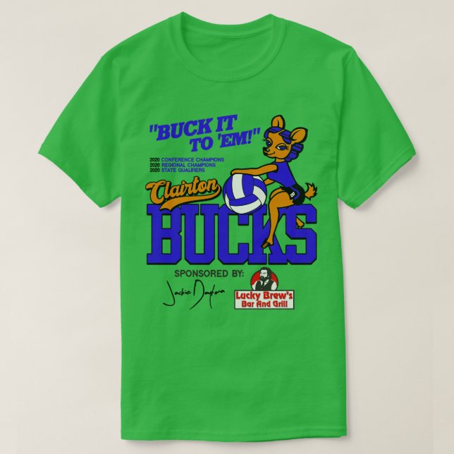 Camiseta Clairton Bucks Volleyball Jackie Daytona WWDITS (Diseño del anverso)