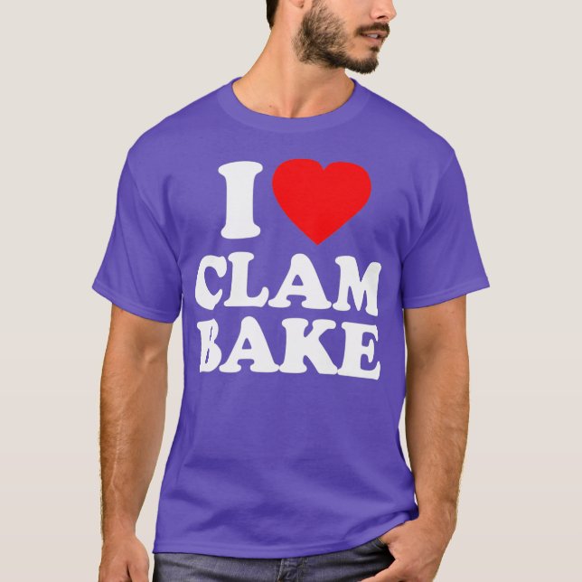 Camiseta Clam Bake Love Heart Funny (Anverso)