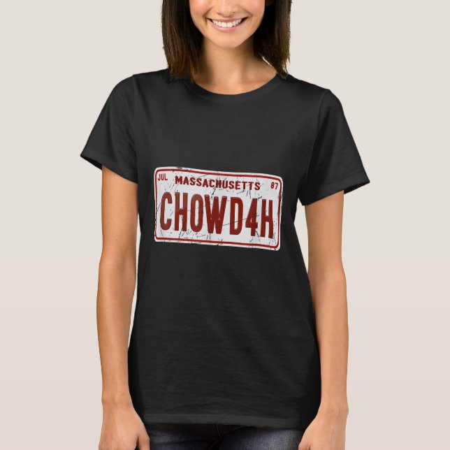 Camiseta Clam Chowder Boston Accent Chowdah Funny  (Anverso)