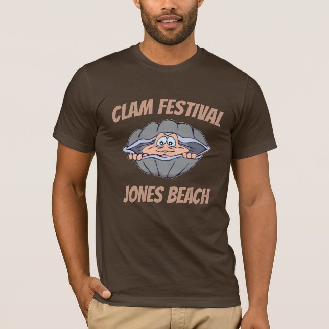 Camiseta Clam Festival, Jones Beach, edit text, T-Shirt (Anverso)