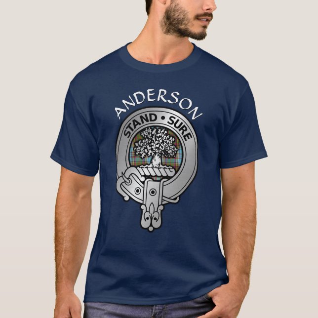 Camiseta Clan Anderson Escudo y Tartán (Anverso)