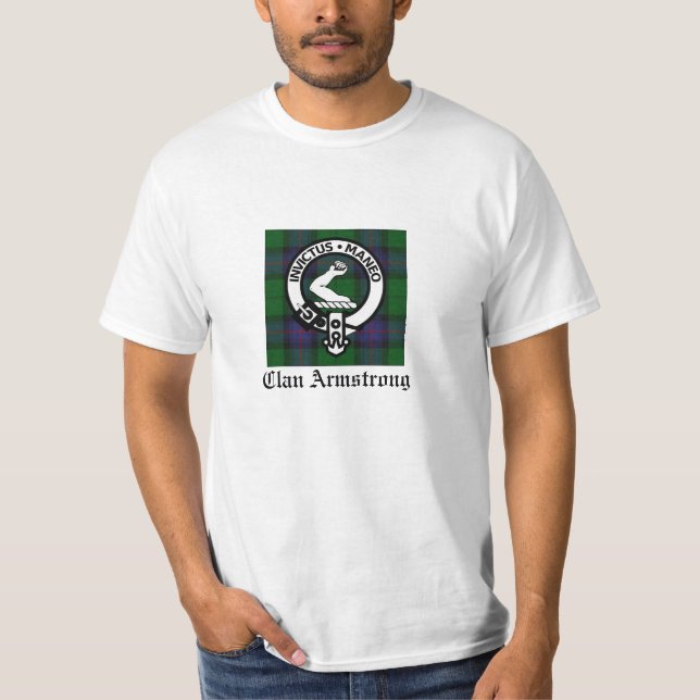 Camiseta Clan Armstrong Family Crest y Tartán T-Shirt (Anverso)