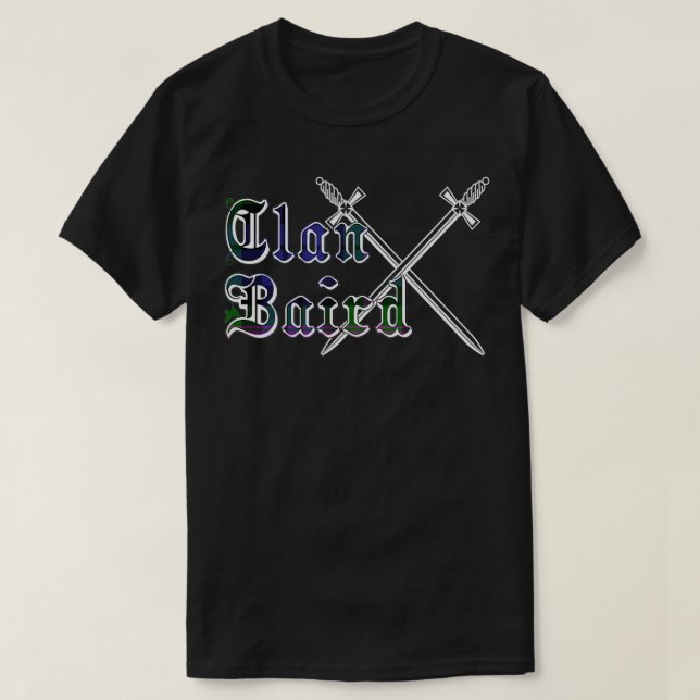 Camiseta Clan Baird apellido Scottish Tartan (Diseño del anverso)