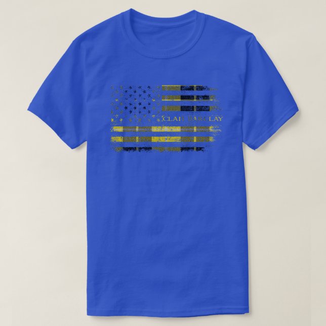 Camiseta Clan Barclay Scottish tartan US flag kilt Scotland (Diseño del anverso)