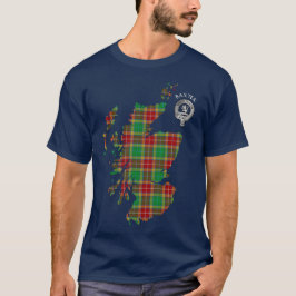 Camiseta Clan Baxter Tartan Map & Escudo T-Shirt