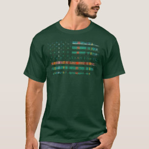 Camiseta Clan Bissett escocés tartán Bandera estadounidense