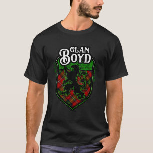 Camiseta Clan Boyd Apellido Escocia Tartán León Rampant Cre