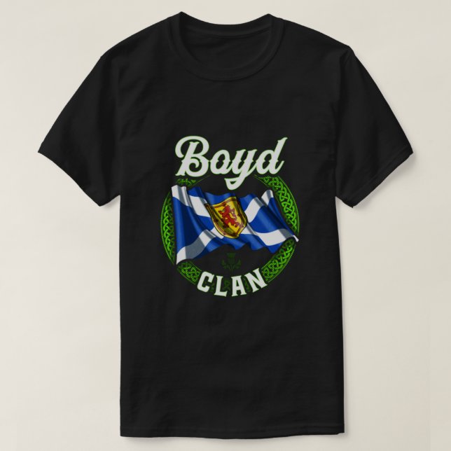Camiseta Clan Boyd Escocia Apellido Bandera Clásica (Diseño del anverso)