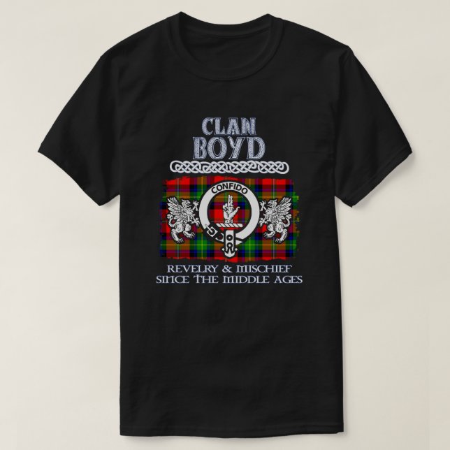 Camiseta Clan Boyd escudo Clanes escoceses Apellido escocés (Diseño del anverso)