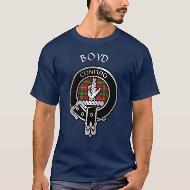 Camiseta Clan Boyd Escudo y Tartán (Anverso)