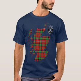 Camiseta Clan Boyd Tartan Map y Escudo T-Shirt