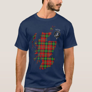Camiseta Clan Boyd Tartan Map y Escudo T-Shirt