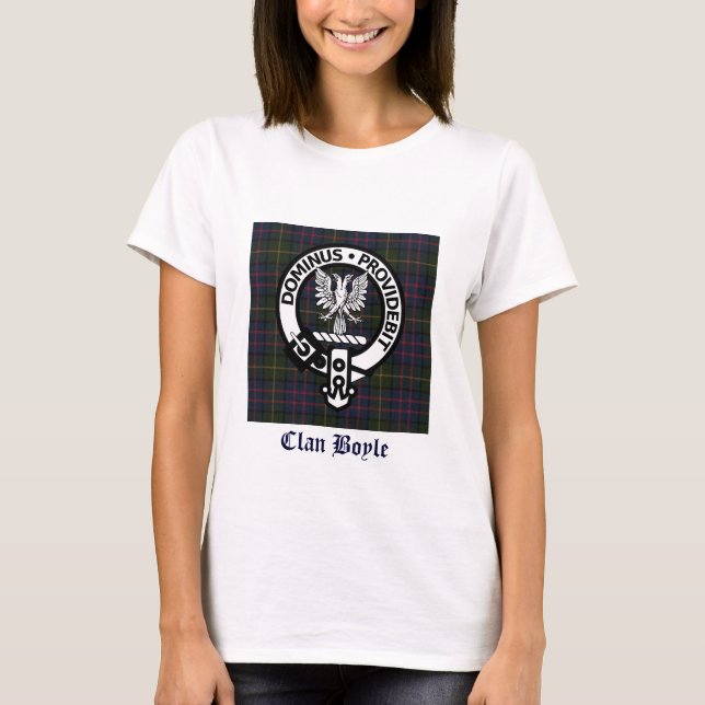 Camiseta Clan Boyle Escudo y Tartán (Anverso)