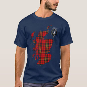 Camiseta Clan Brodie Tartan Map & Escudo T-Shirt