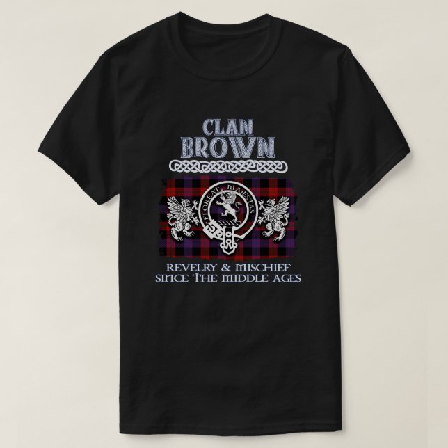 Camiseta Clan Brown escudo Clanes escoceses Apellido escocé (Diseño del anverso)