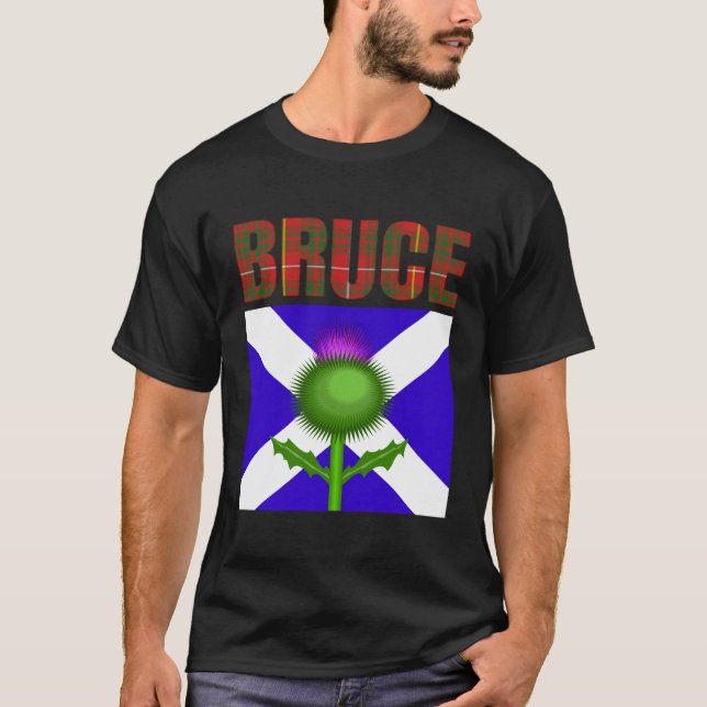 Camiseta Clan Bruce Tartan Scottish Family Name Scotland Pr (Anverso)
