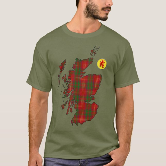 Camiseta Clan Burns [EDIT] Tartán Map (Anverso)