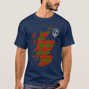 Camiseta Clan Cameron Tartan Map & Escudo
