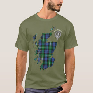 Camiseta Clan Campbell Argyle Tartan Map & Escudo