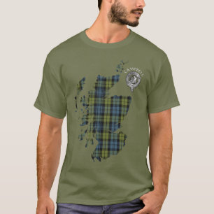 Camiseta Clan Campbell Tartan Map & Escudo T-Shirt