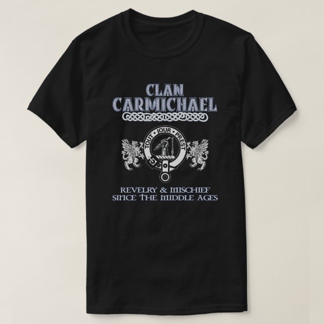 Camiseta Clan Carmichael escudo Clans Escoceses (Diseño del anverso)