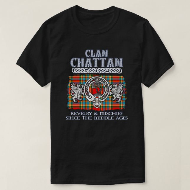 Camiseta Clan Chattan escudo Clanes escoceses Apellido esco (Diseño del anverso)