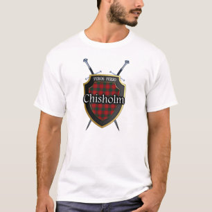 Camiseta Clan Chisholm Tartan Scottish Shield & Swords