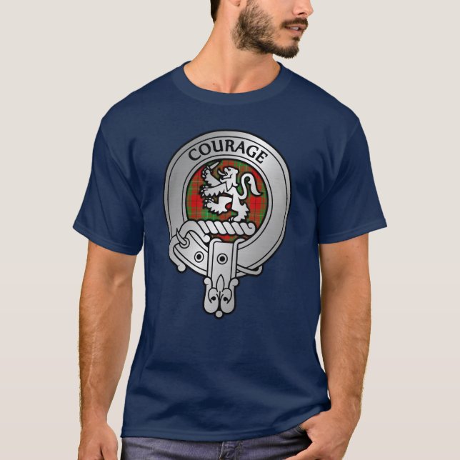 Camiseta Clan Comyn | Escudo de recorte y tartán (Anverso)