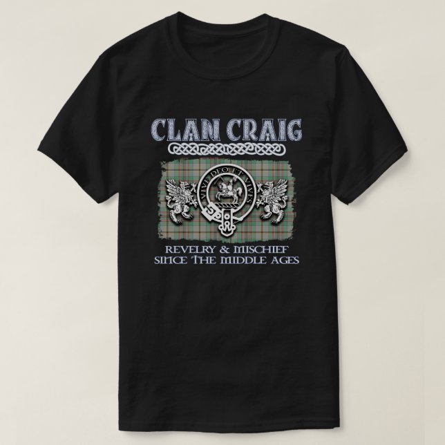 Camiseta Clan Craig escudo Clanes escoceses Apellido escocé (Diseño del anverso)